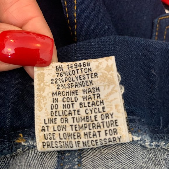 Womens Regular and Plus Dark Blue Pull On Flare Jeans - Picture 3 of 5